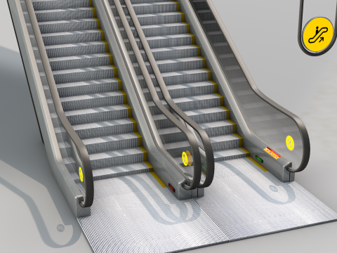 Escalator Goes Up and Down 3D Model