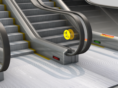 Escalator Goes Up and Down 3D Model
