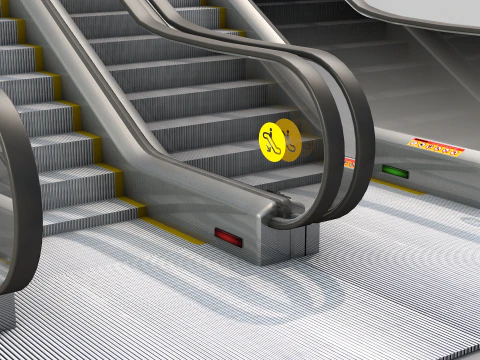 Escalator Goes Up and Down 3D Model