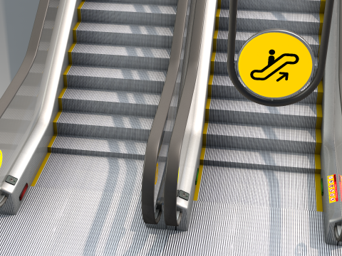 Escalator Goes Up and Down 3D Model