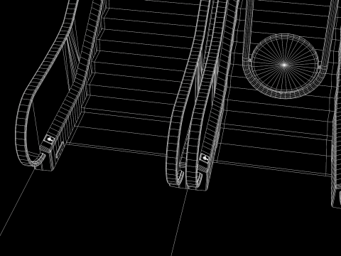 Escalator Goes Up and Down 3D Model