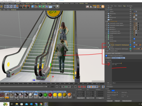 Escalator Goes Up and Down 3D Model