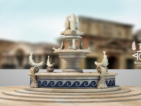 Fish Fountain - Roman Island 3D Model