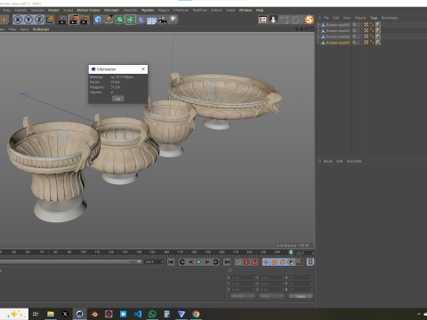 Roman Island Vases 3D Model