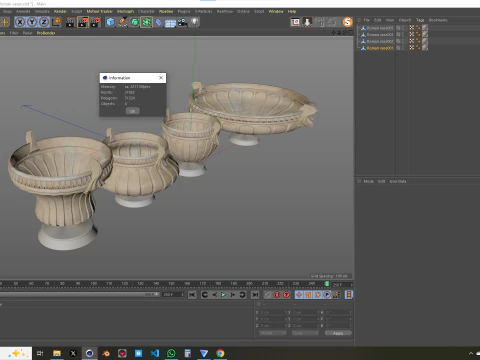 Roman Island Vases 3D Model