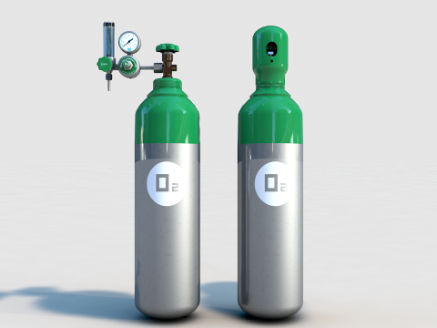 Oxygen Tank O2 3D मॉडल