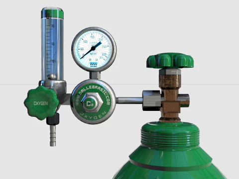 Oxygen Tank O2 3D Model