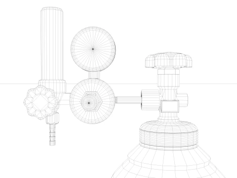 Oxygen Tank O2 3D Model