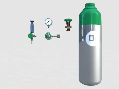 Oxygen Tank O2 3D Model