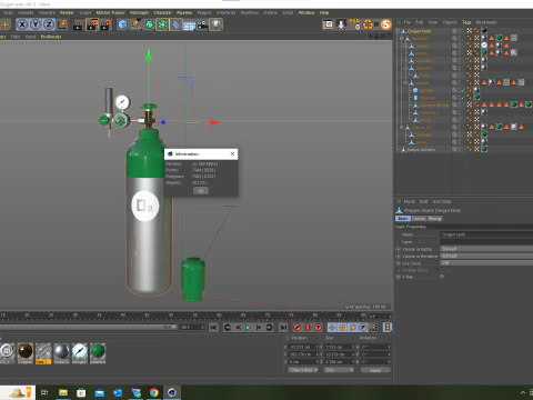 Oxygen Tank O2 3D Model