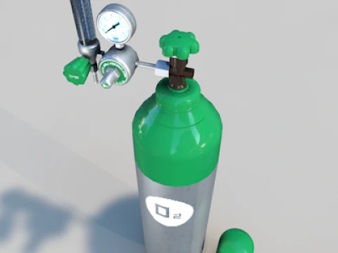 Oxygen Tank O2 3D Model