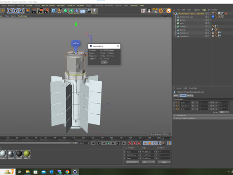 Thermoeletric Power Generator 3D Model