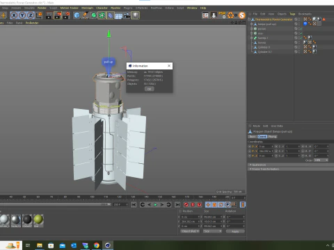 Thermoeletric Power Generator 3D Model