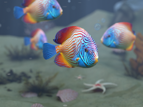 Marine Angelfish 3D-Modell