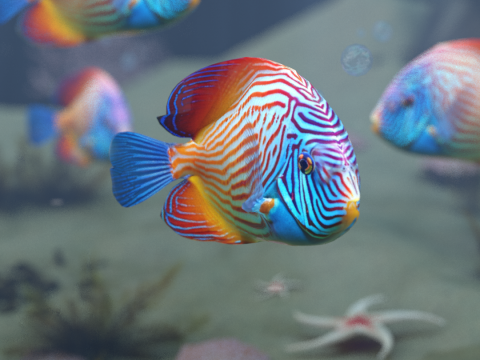 Marine Angelfish 3D-Modell