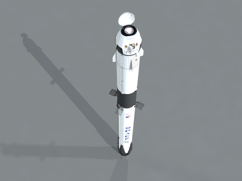 Foguete SpaceX Falcon9 3Dモデル