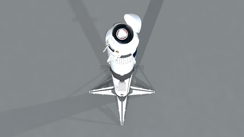 Foguete SpaceX Falcon9 3Dモデル .c4d .max .obj .3ds .fbx .stl .blend 