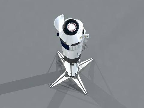 Foguete SpaceX Falcon9 3Dモデル
