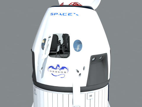 Foguete SpaceX Falcon9 3Dモデル