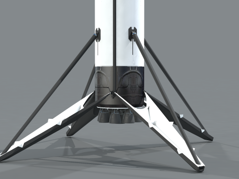 Foguete SpaceX Falcon9 3Dモデル