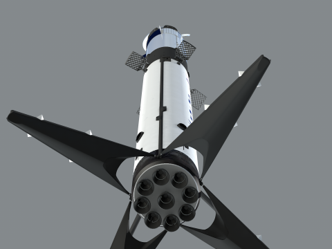 Foguete SpaceX Falcon9 3Dモデル