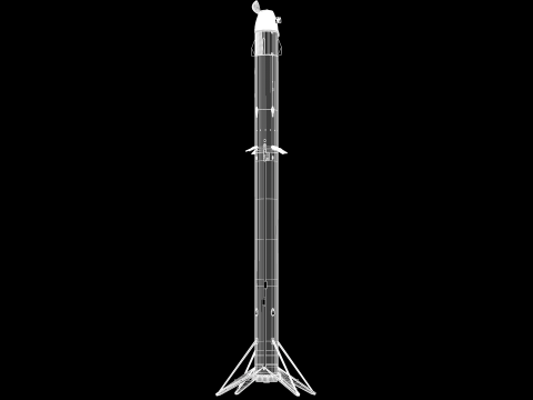 Foguete SpaceX Falcon9 3Dモデル
