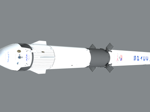 Foguete SpaceX Falcon9 3Dモデル