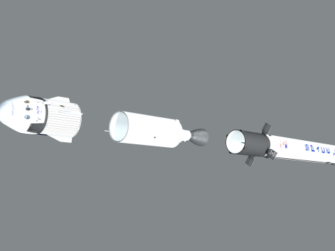 Foguete SpaceX Falcon9 3Dモデル