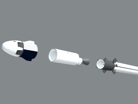 Foguete SpaceX Falcon9 3Dモデル