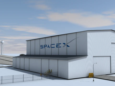Centro Kennedy da SpaceX 3D Model