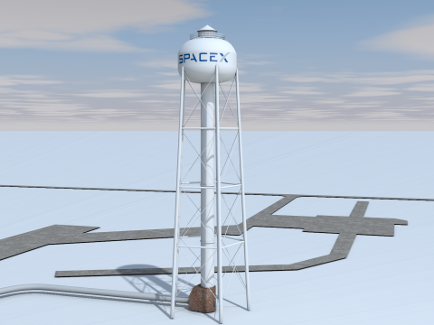 Centro Kennedy da SpaceX Modello 3D