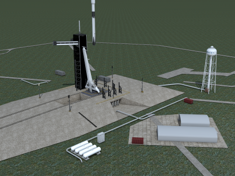 Centro Kennedy da SpaceX Modello 3D