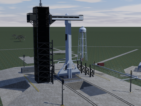 Centro Kennedy da SpaceX Modello 3D