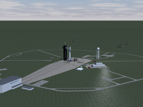 Centro Kennedy da SpaceX Modello 3D