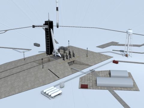 Centro Kennedy da SpaceX Modello 3D
