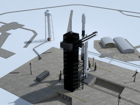 Centro Kennedy da SpaceX Modello 3D
