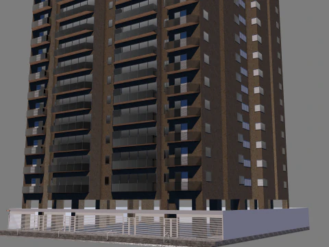 Edif&iacute;cio Residencial Dalle 0 025 Modelo 3D