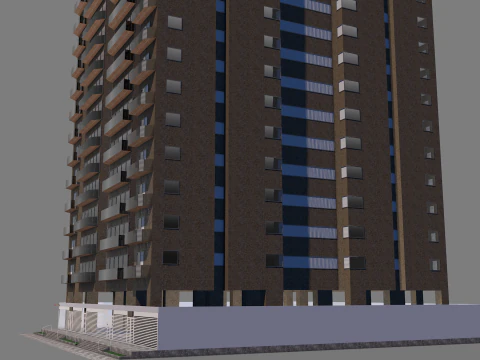 Edif&iacute;cio Residencial Dalle 0 025 Modelo 3D