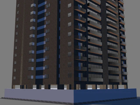 Edif&iacute;cio Residencial Dalle 0 025 Modelo 3D