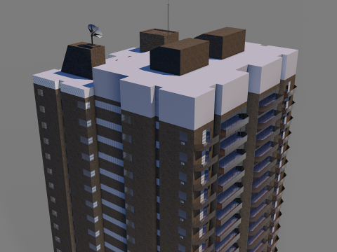 Residential Building Dalle 0 025 3D 模型