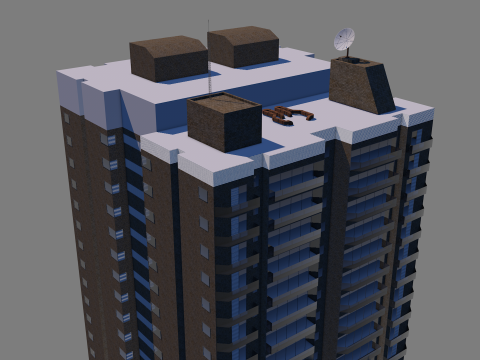 Residential Building Dalle 0 025 3D 模型