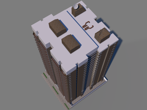 Residential Building Dalle 0 025 3D 模型