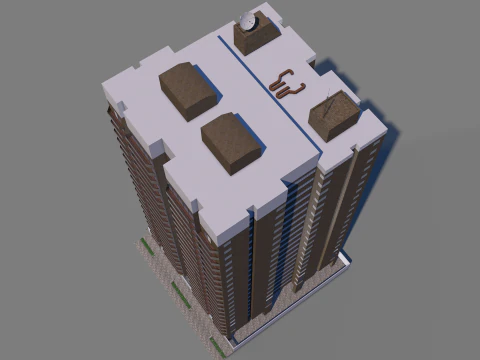 Edif&iacute;cio Residencial Dalle 0 025 Modelo 3D