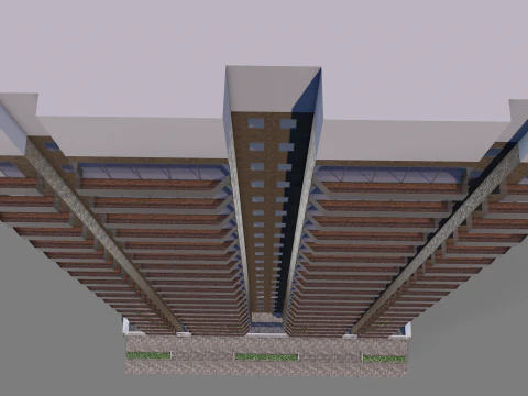 Edif&iacute;cio Residencial Dalle 0 025 Modelo 3D