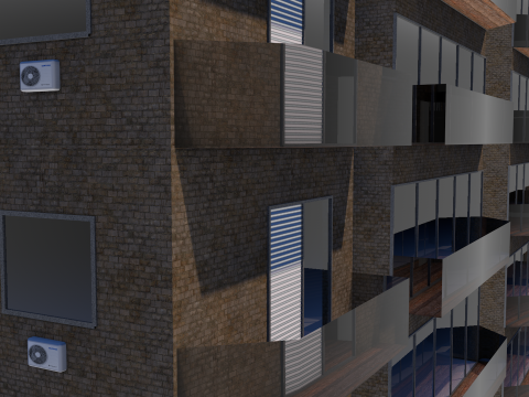Residential Building Dalle 0 025 3D 模型