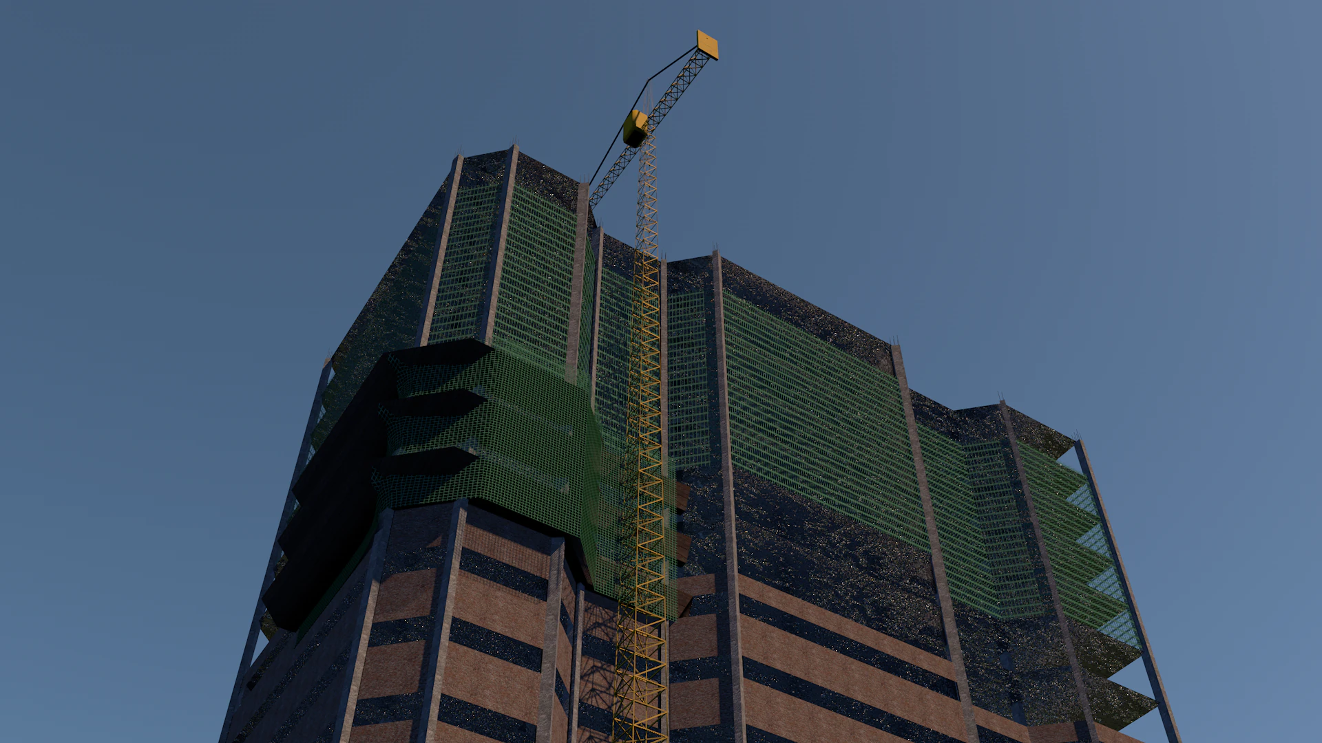 Building Under Construction 3D Model .c4d .max .obj .3ds .fbx .stl .blend 