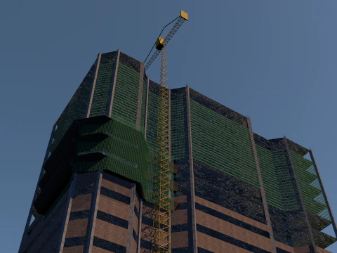 Pr&eacute;dio em constru&ccedil;&atilde;o Modelo 3D