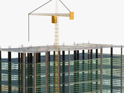 Building Under Construction 3D Model