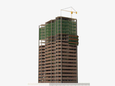 Building Under Construction 3D 모델