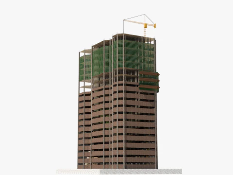 Building Under Construction 3D Model